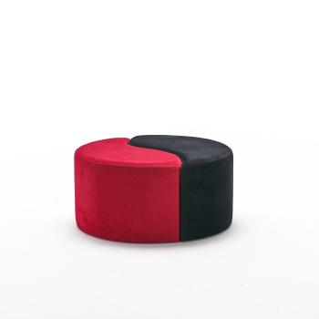 Taburette Alis Pouf Červená a čierna