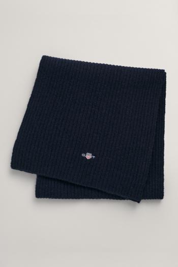 SÁL GANT SHIELD KNIT SCARF EVENING BLUE