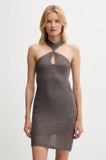 Šaty Guess MINKA hnedá farba, mini, priliehavé, W5YK34 Z24F0
