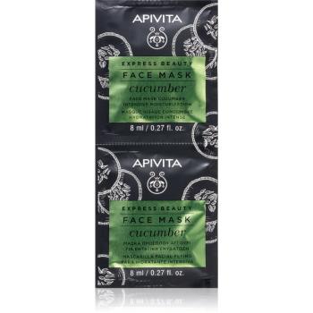 Apivita Express Beauty Moisturizing Face Mask Cucumber intenzívne hydratačná pleťová maska 2 x 8 ml