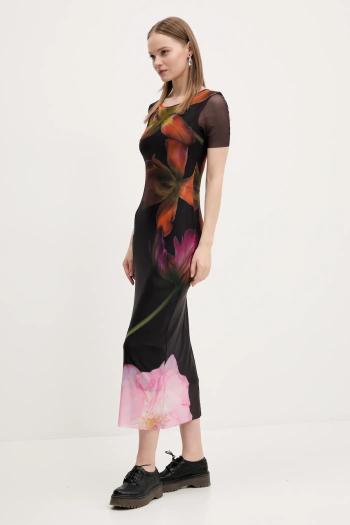 Šaty Desigual ROTERDAM čierna farba, maxi, priliehavé, 25SWVK12