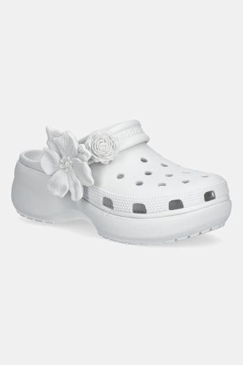 Šľapky Crocs Classic Platform Bouquet Clog šedá farba, na platforme, 211292