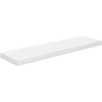 Shumee plávajúca nástenná biela vysoký lesk 90×23,5×3,8 cm MDF, 323754