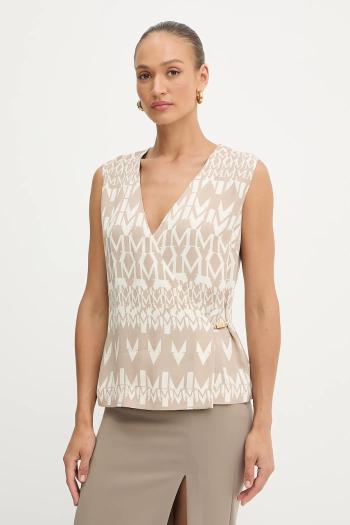 Blúzka Marciano Guess BRITNEY béžová farba, vzorovaná, 5YGH09 7352A
