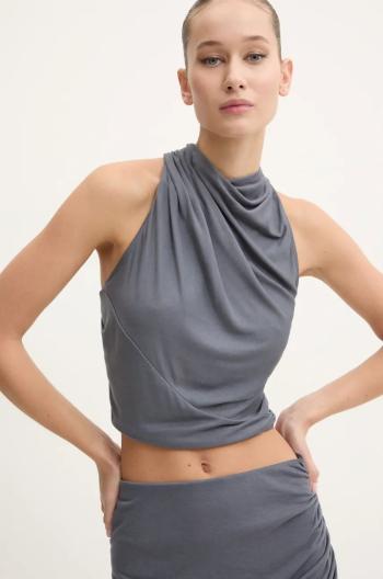 Blúzka Rick Owens Lilies dámska, šedá farba, jednofarebná, LI02D5121RV