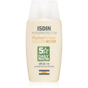 ISDIN Fusion Water opaľovací fluid na tvár SPF 50 odtieň light 50 ml