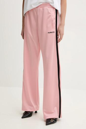 Tepláky Fiorucci Puffy Piping Track Trousers dámske, ružová farba, s nášivkou, U02SPBPA057PL01PN02