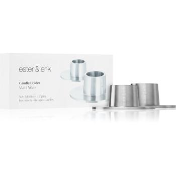 ester & erik accessories matt silver svietnik 2 ks