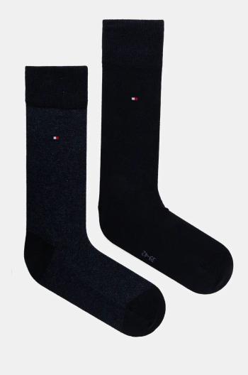 Ponožky Tommy Hilfiger 2-pak pánske, tmavomodrá farba