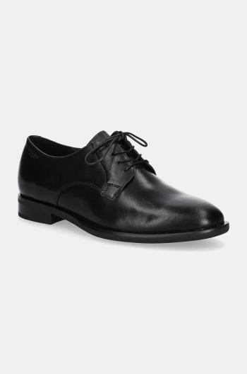 Kožené poltopánky Vagabond Shoemakers HEIDI dámske, čierna farba, na plochom podpätku, 5809-001-20