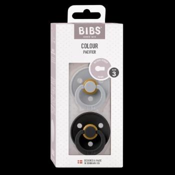 BIBS Colour Cumlíky z prírodného kaučuku - veľkosť 3, Cloud/Black 2 ks