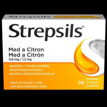 STREPSILS Med a Citrón pastilky 36 pastiliek