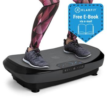 KLARFIT VIBE 4DX Pro, vibračná plošina, 300 W, 4 režimy, 4DX TripleMotor, sivá, čierna