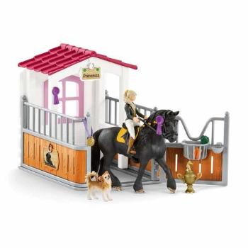 Schleich 42437 stajňa s koňom klubová, Tori a Princess, 24,5 x 19 x 8,2 cm