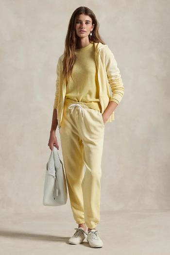 Bavlnené tepláky Polo Ralph Lauren žltá farba, jednofarebné, 211935585