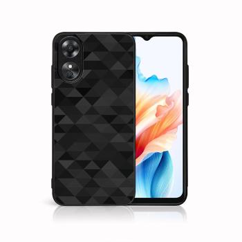 MY ART Ochranný kryt pre Oppo A38 BLACK TRIANGLES (232)