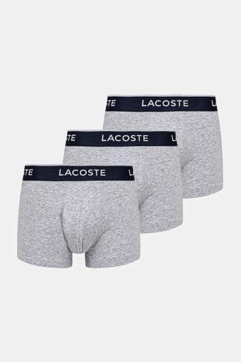 Boxerky Lacoste 3-pak pánske, šedá farba, 5H1300