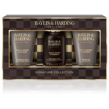 Baylis & Harding Black Pepper & Ginseng darčeková sada na tvár, telo a vlasy pre mužov Mini Trio