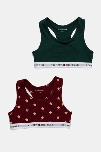 Detská podprsenka Tommy Hilfiger 2-pak bordová farba, UG0UG00749
