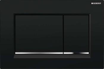 GEBERIT - Sigma30 Ovládacie tlačidlo splachovania, čierna/chróm 115.883.KM.1
