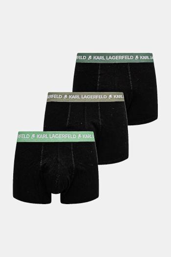 Boxerky Karl Lagerfeld 3-pak pánske, čierna farba, A1M47021
