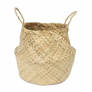 Compactor Pletený úložný košík z morskej trávy Belly, 45 x 36 cm, prírodná, L