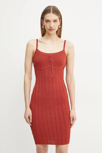 Šaty Guess REINA oranžová farba, mini, priliehavá, W5GK67 Z3NX0