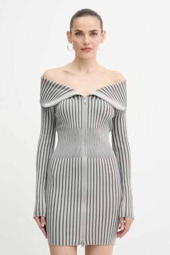 Šaty Guess KATHRYN šedá farba, mini, priliehavé, W5YK28 Z30I2
