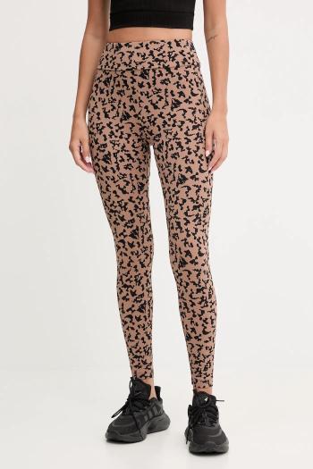 Tréningové legíny EA7 Emporio Armani hnedá farba, vzorované, AF15565.7W000564