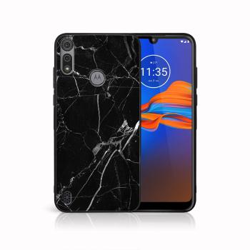 MY ART Silikónový kryt Motorola Moto E6s BLACK MARBLE (142)