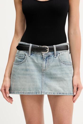 Rifľová sukňa Hollister Co. modrá farba, mini, puzdrová, KI343-5167