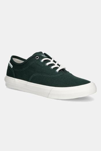 Tenisky Tommy Hilfiger TH HI VULC LOW OXFORD TWILL zelená farba, FM0FM05400