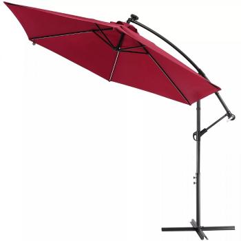 Závesný slnečník s LED svetlom Ø 330 cm Dekorhome