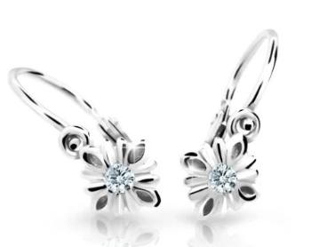 Cutie Diamonds Detské kvietkové náušnice z bieleho zlata s diamantmi C2261-10-10-X-2-D