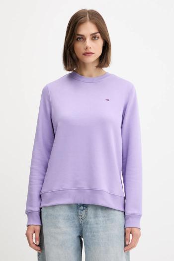 Mikina Tommy Jeans ružová farba, jednofarebná, DW0DW19959