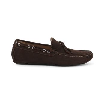 Duca Di Morrone  Edoardo - Suede Dark Brown  Námornícke mokasíny Hnedá