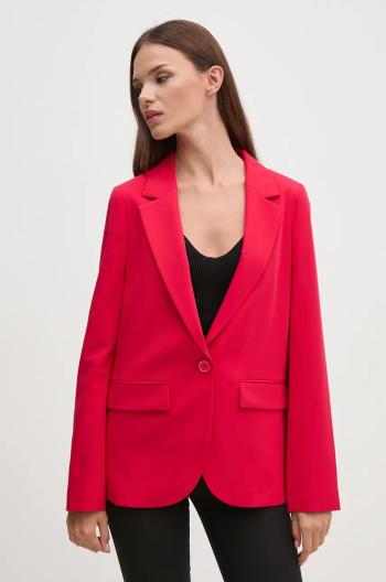 Sako United Colors of Benetton červená farba, jednoradové, jednofarebné, 2OIGDW02B