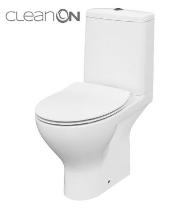 CERSANIT - WC KOMBI MODUO 43 cm 671 011 3/5 CLEAN ON, SEDADLO SLIM DUROPLAST-SOFT CLOSE K116-032