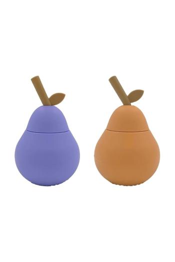 Pohár s vekom OYOY Pear Cup 8,5 x 13,5 cm 2-pak viac farieb