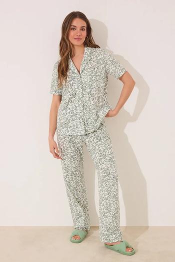 Pyžamo women'secret dámske, zelená farba, bavlnené, 3592397