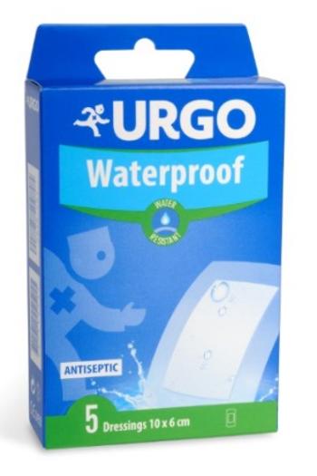 URGO Waterproof Náplasť antiseptická, vodeodolná, priehľadná, 10 x 6 cm 5 ks