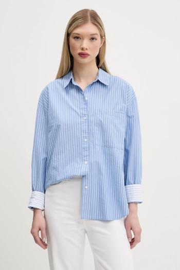 Bavlnená košeľa Abercrombie & Fitch dámska, voľný strih, s klasickým golierom, KI140-5059