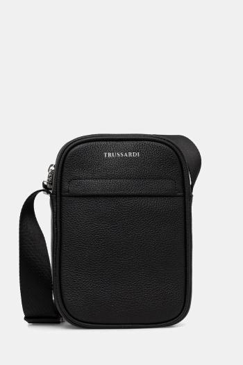 Kožená taška Trussardi čierna farba, Z589E005966N