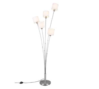 Stojaca lampa Reality Tommy nikel R46335901