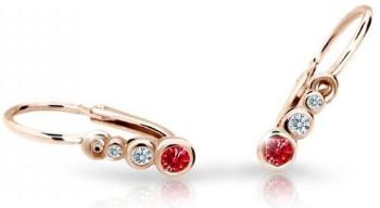Cutie Jewellery Detské náušnice z ružového zlata C2255-10-X-4 červená