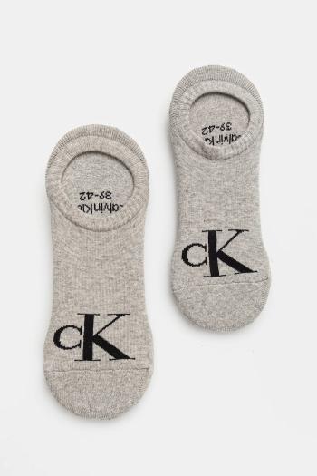Ponožky Calvin Klein Jeans 2-pak pánske, šedá farba, 701228809