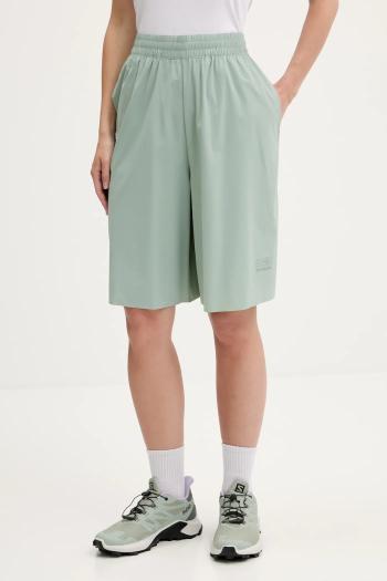 Šortky MM6 Maison Margiela x Salomon zelená farba, jednofarebná, vysoký pás, S52MU0131.M35417