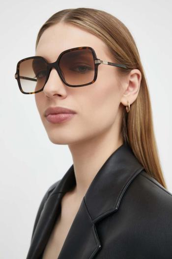 Slnečné okuliare Gucci dámske, hnedá farba, GG1449S