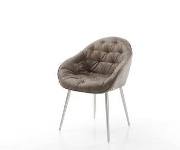 Jedálenská stolička Gaio-Flex taupe vintage kužeľová podnož