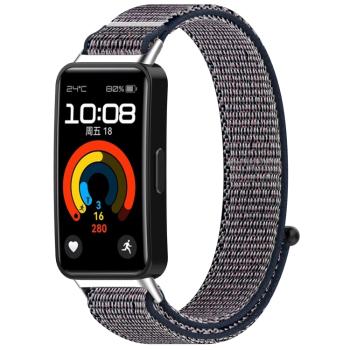 NYLON Vymeniteľný remienok pre Huawei Band 10 / Band 9 / Band 8 šedo-modrý
